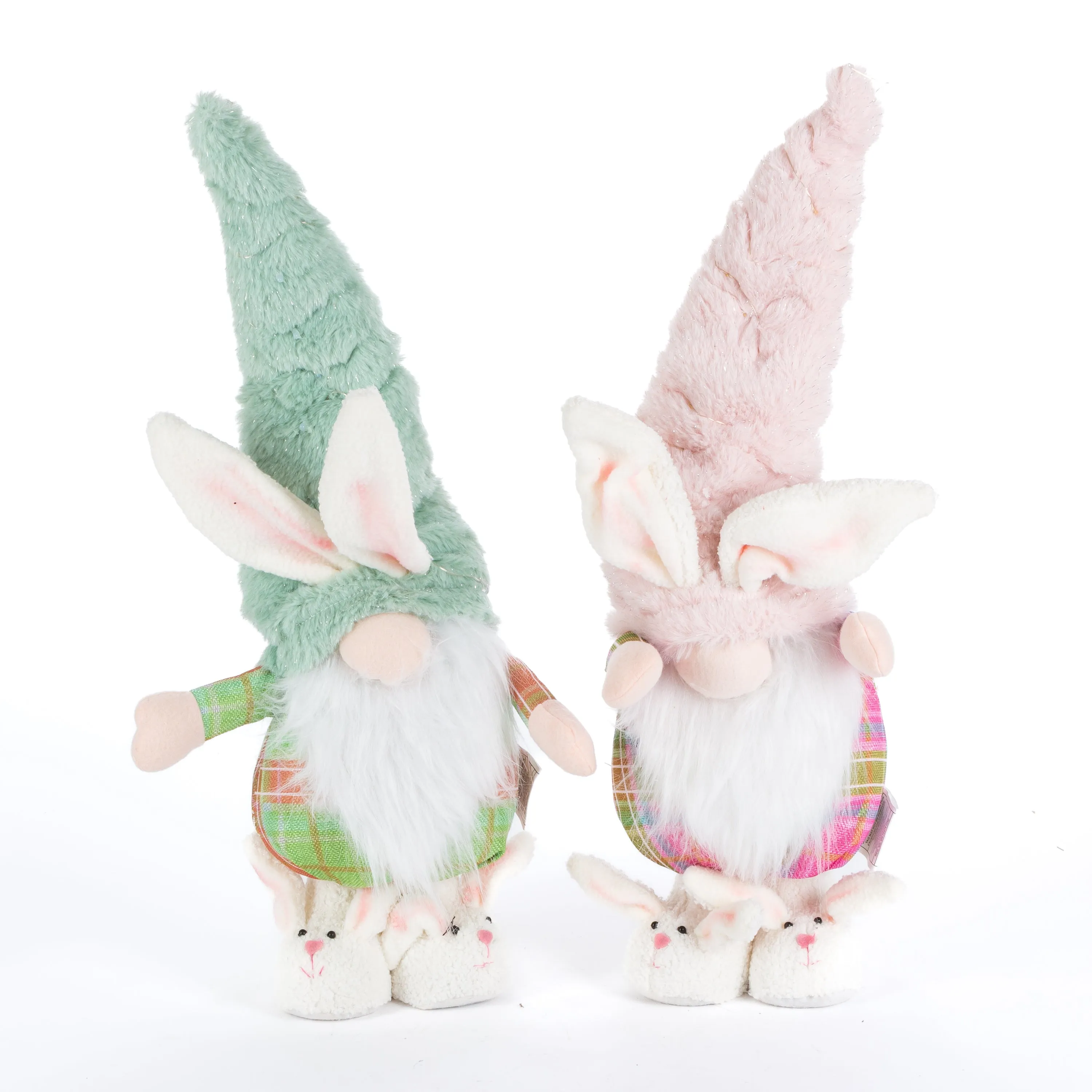 17 in. Illuminating Standing Easter Bunny Gnome