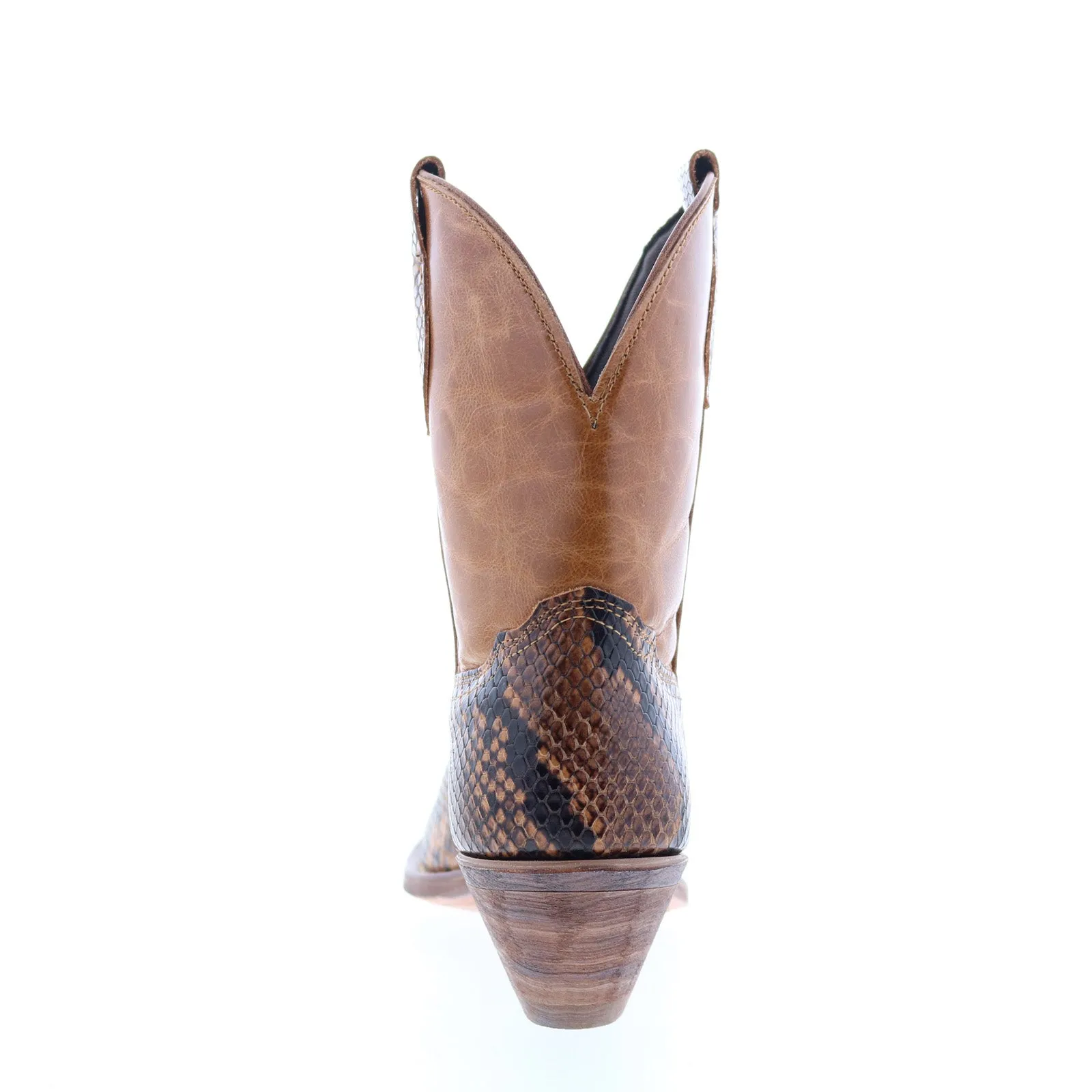 Abilene Boots 9296 Womens Brown Leather Slip On Cowboy Western Boots