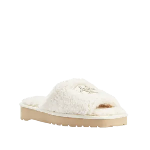 Ariat Ladies Cozy Chic Square Toe Fuzzy Cream Slippers AR2697-101