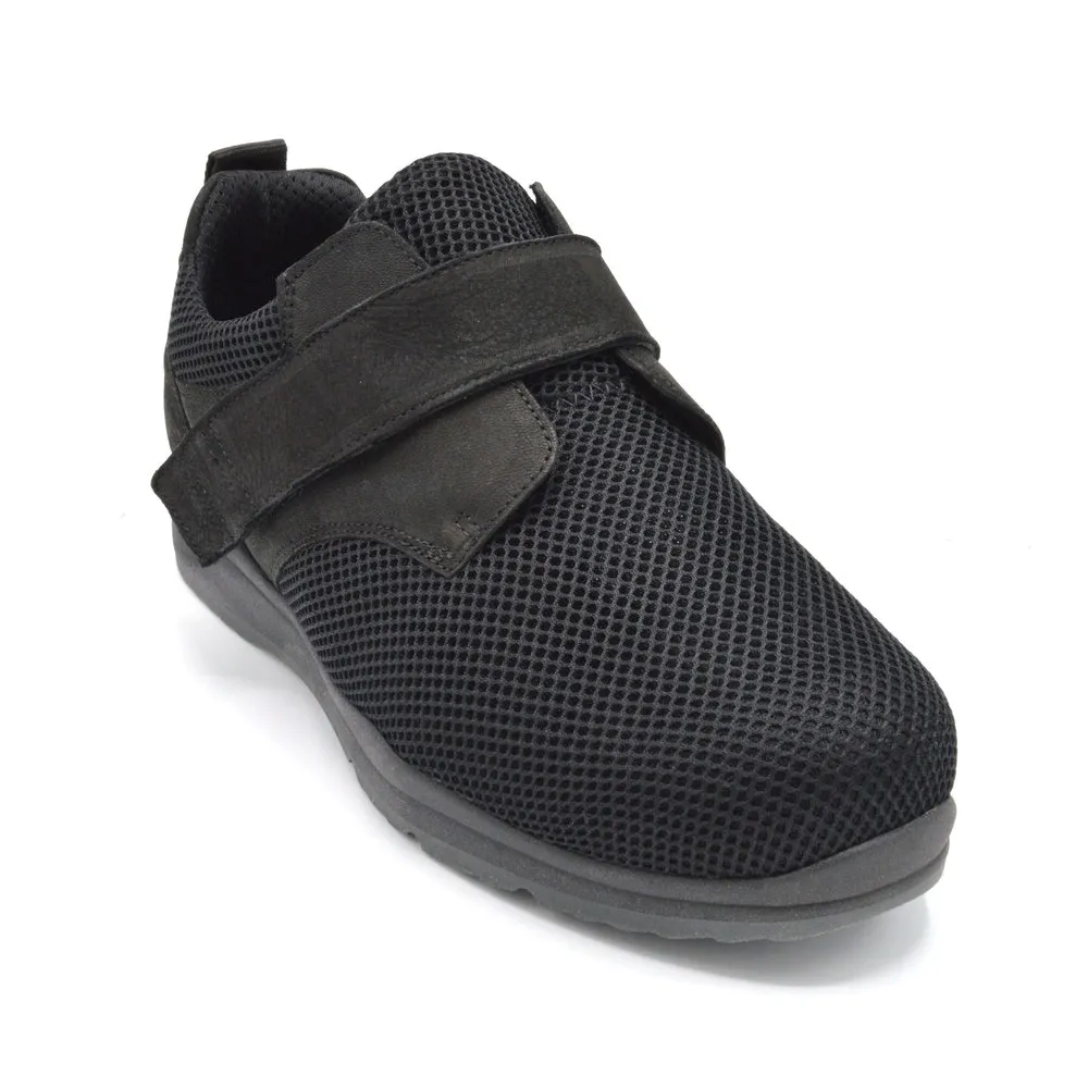 DB Andy - Extra Wide Fitting Velcro Close Shoe- 6V (6E-8E) - Black