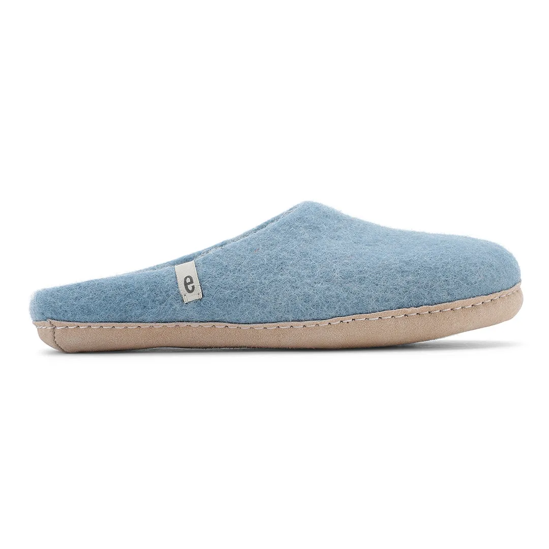 Egos Copenhagen Natural Wool Fair Trade Slippers Light-Blue