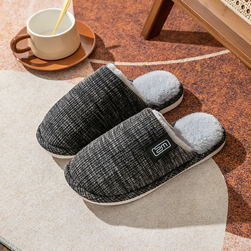 Fashion Indoor Home Slippers Non-slip Floor Shoes For Women Men Soft Bottom Velvet  Fur Slides House Shoes Bedroom Slipper