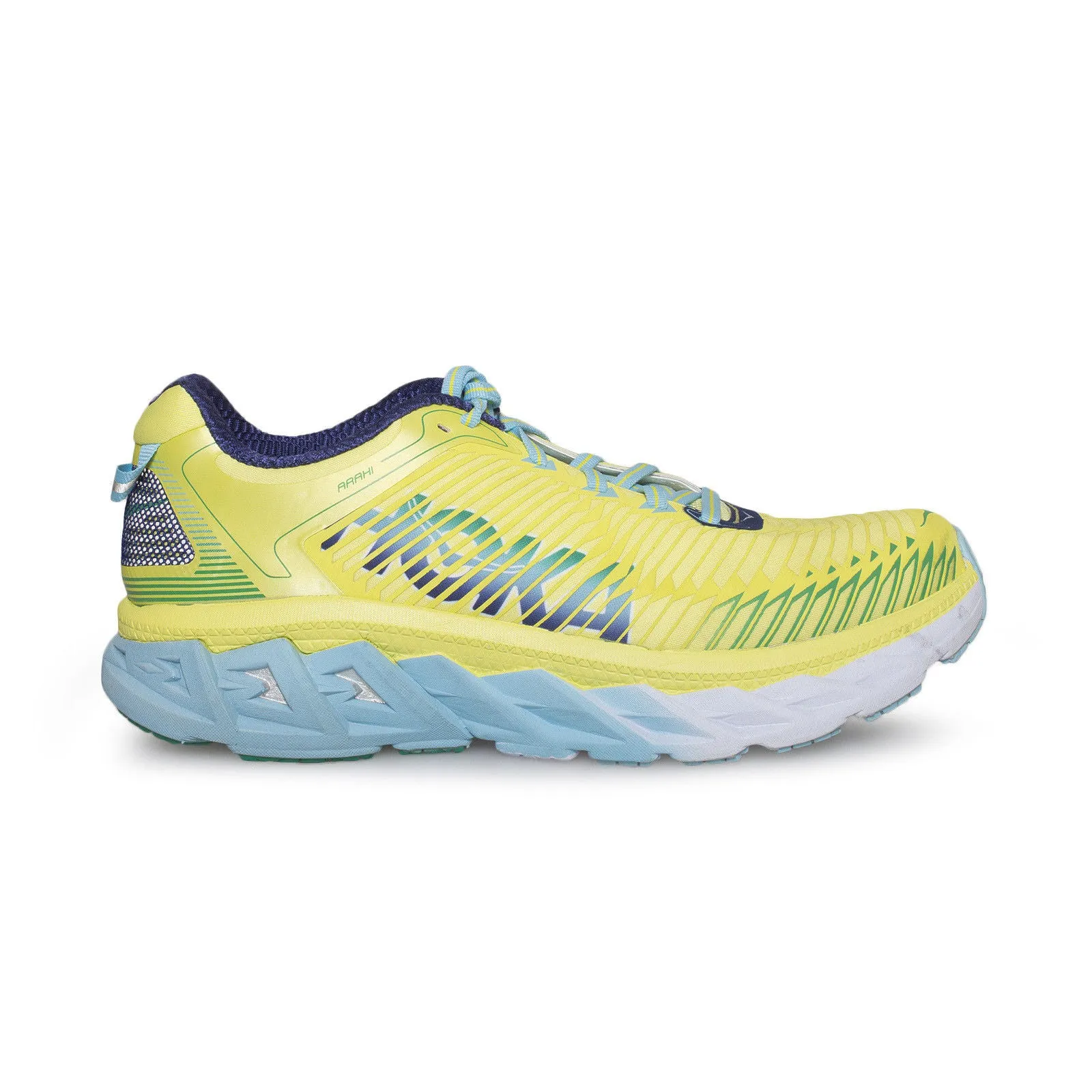 Hoka Arahi Lime / Blue Topaz Running Shoes