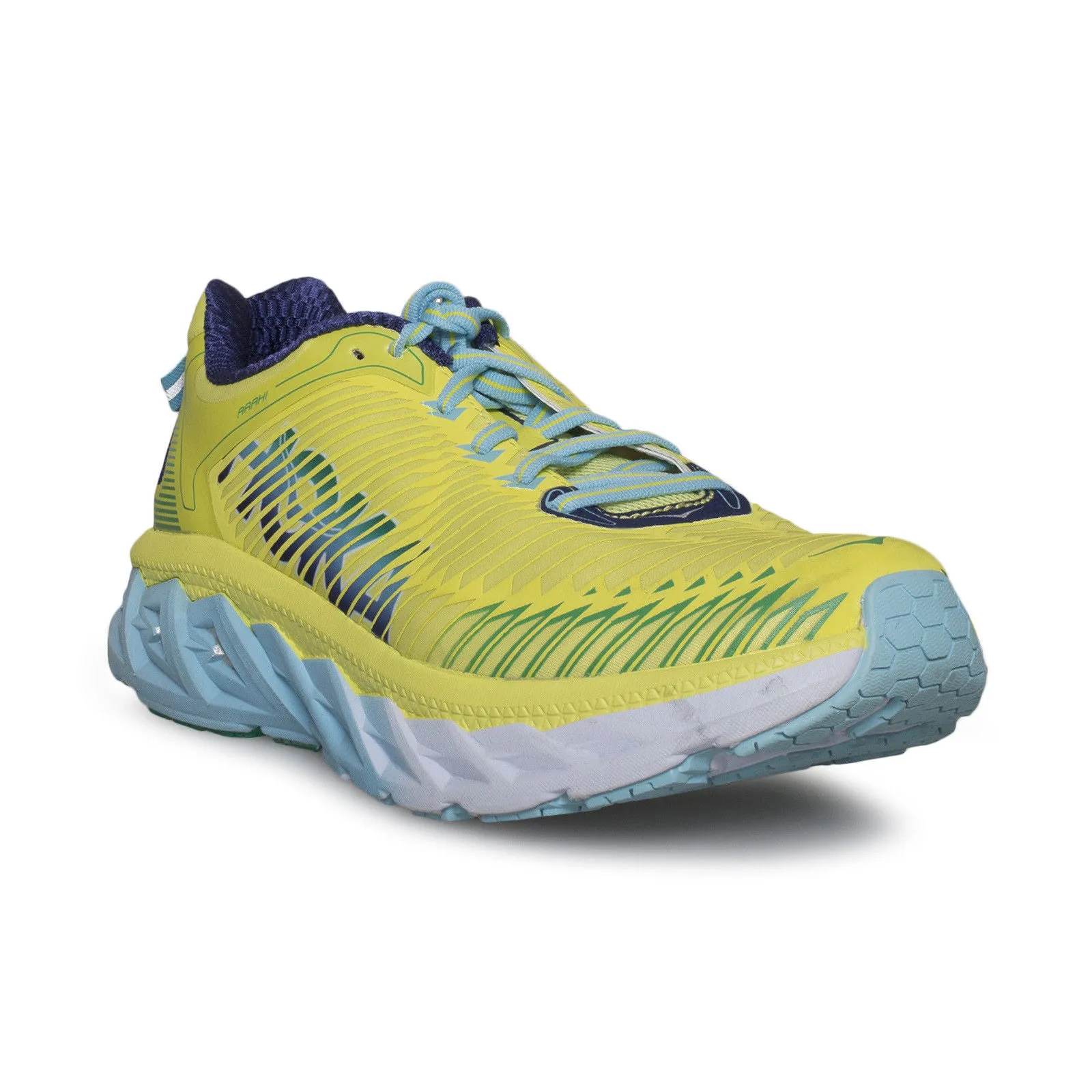 Hoka Arahi Lime / Blue Topaz Running Shoes