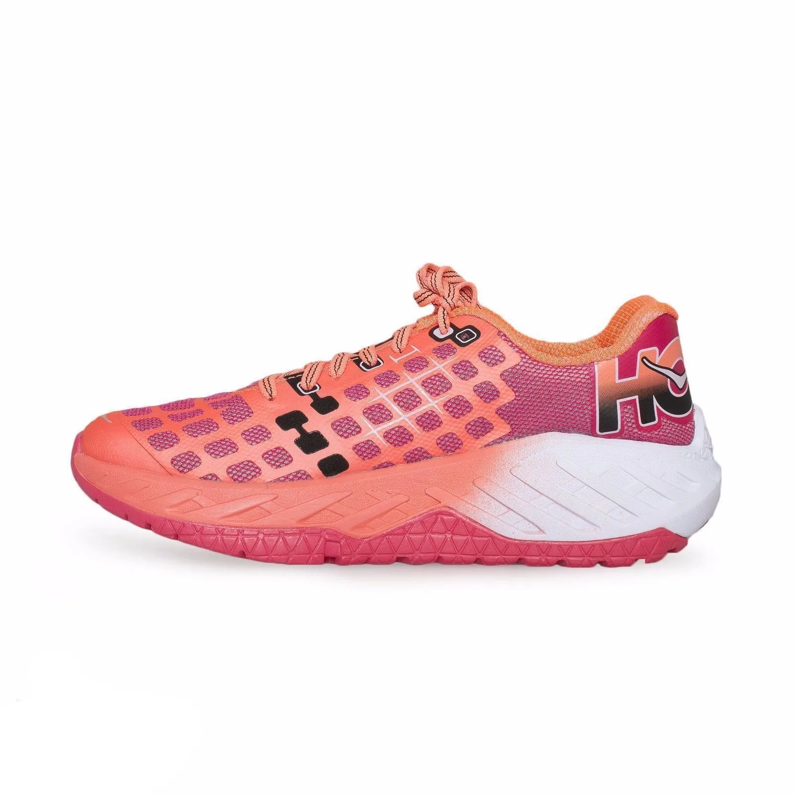 Hoka Clayton Teaberry / Neon Coral Running Shoes