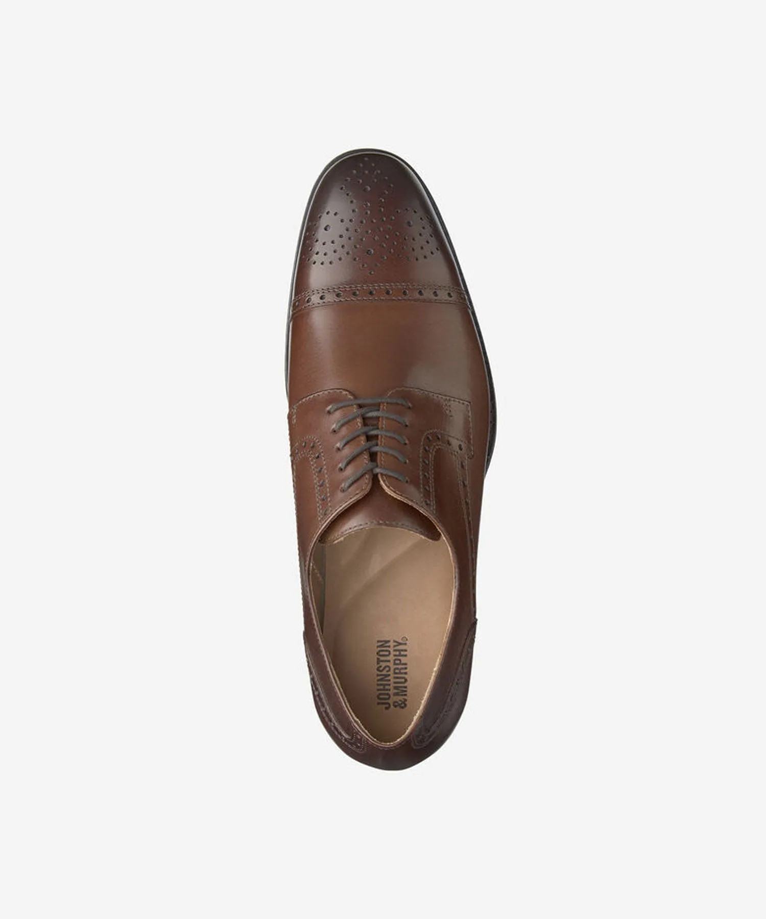 Johnston & Murphy Lewis Cap Toe Shoes - Tan