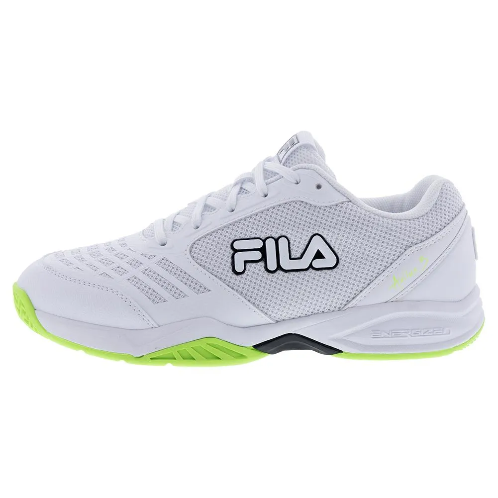 Juniors Axilus 3 Tennis Shoes White and Black