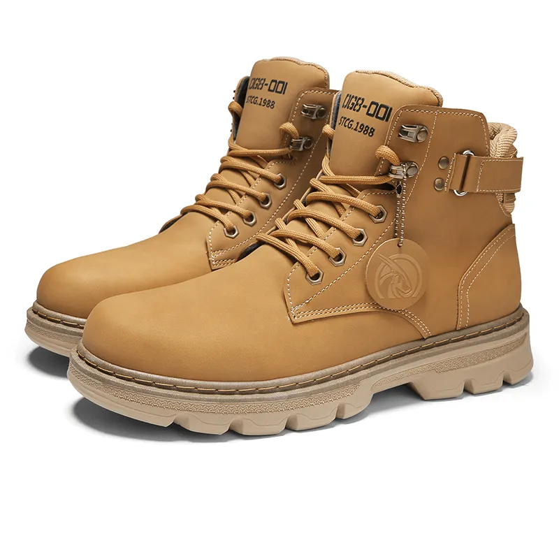 kkboxly kkboxly Men Classic Comfy round Toe Non Sip Outdoor Tooling Boots