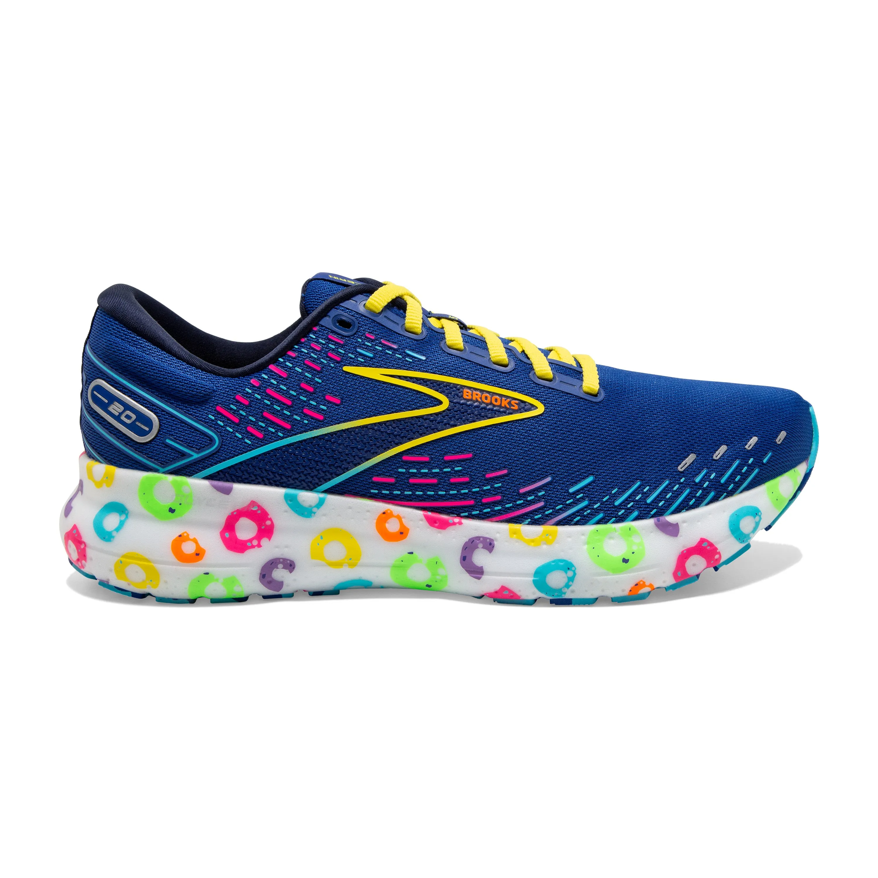 Men's Brooks Glycerin 20 Color: Blue/Peacoat/Yellow