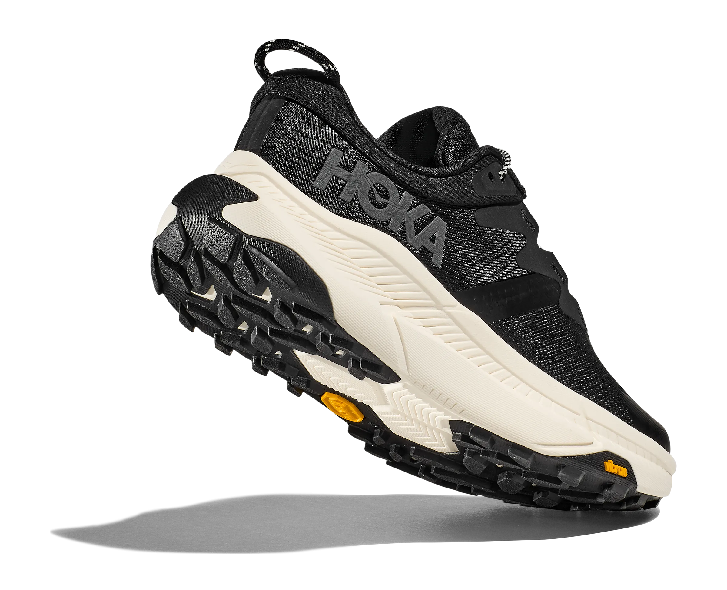 Men's Hoka Transport Color: Black / Alabaster (WIDE WIDTH)