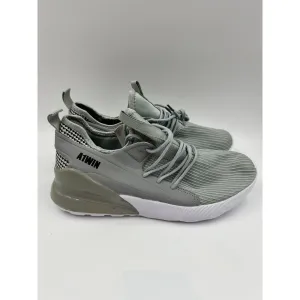 Men's Size 8.5, Gray and Aqua Sneaker w/ Ultra Supportive Heel Design