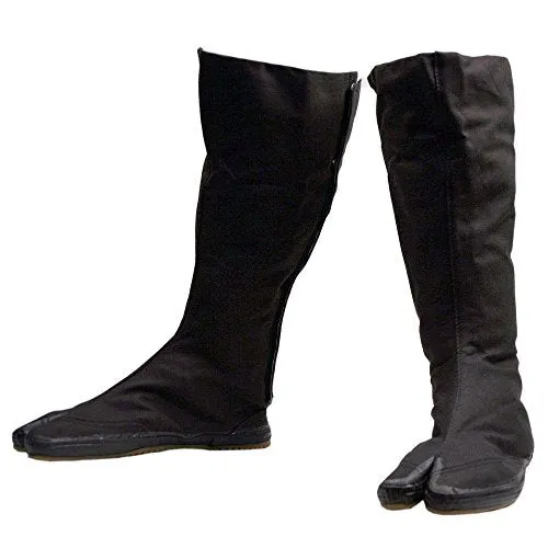 Ninja Tabi Boots, Black Jikatabi (Outdoor Tabi) - 9.5