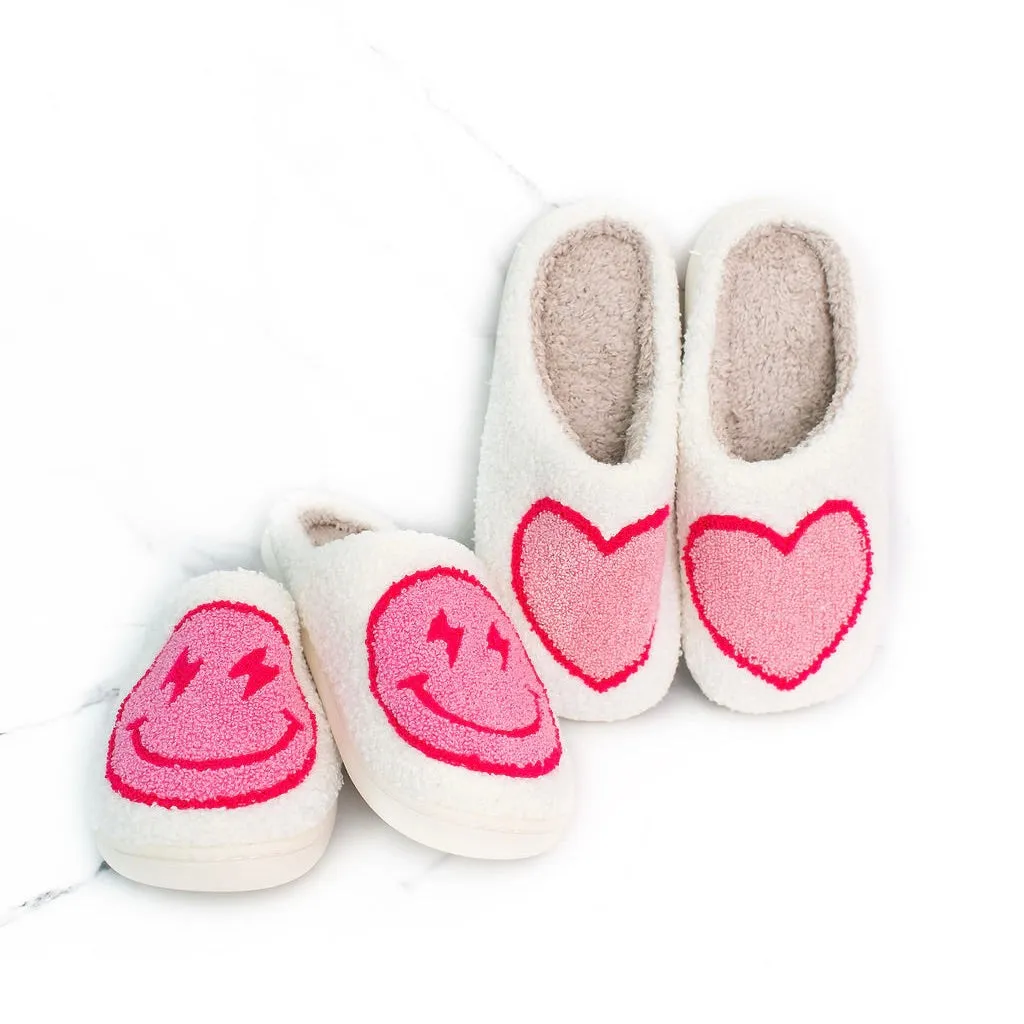 Pink Heart Slippers