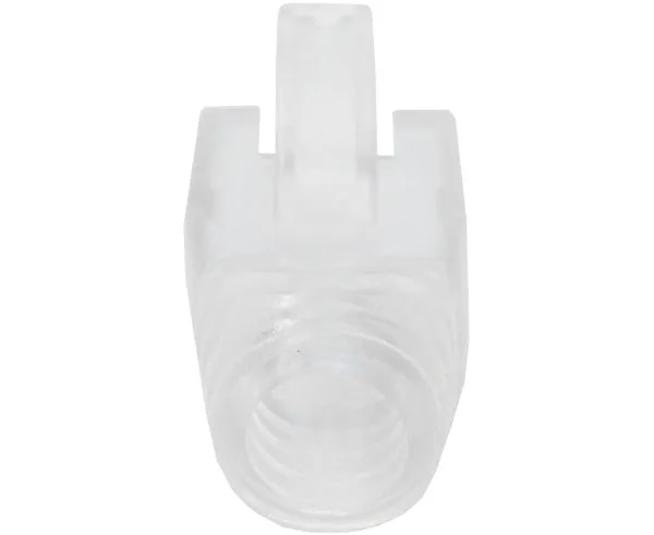 RJ45 Slip-On Boot, CAT6/6A/7, Type Oversize, Clear, 8mm OD - 25 Pack