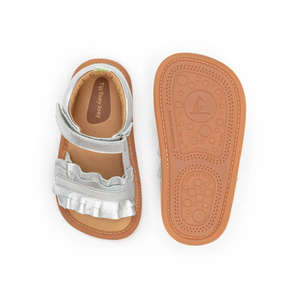 Ruffy Sandal - Sterling Silver (Baby)