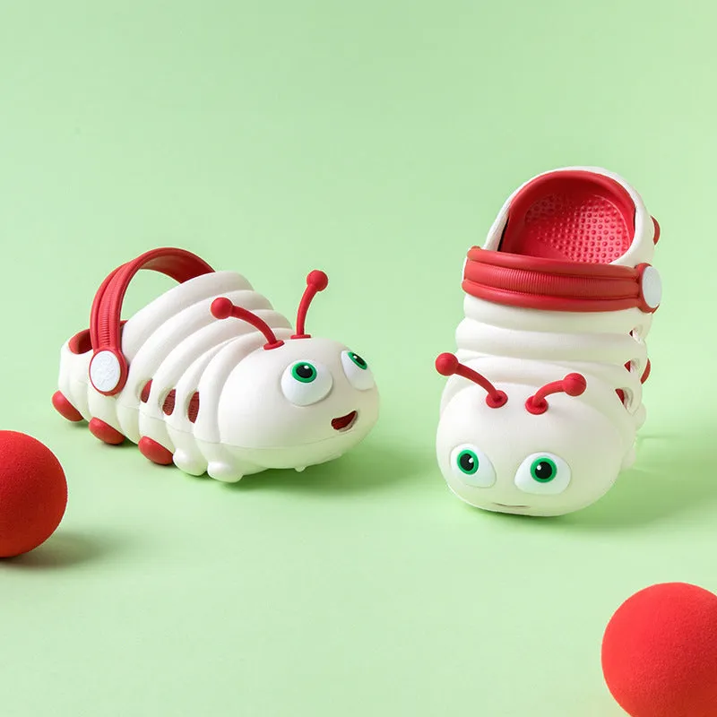 Summer children's slippers for small and medium-sized children cartoon boys and girls infants and toddlers caterpillar hole shoes baby sandals indoor