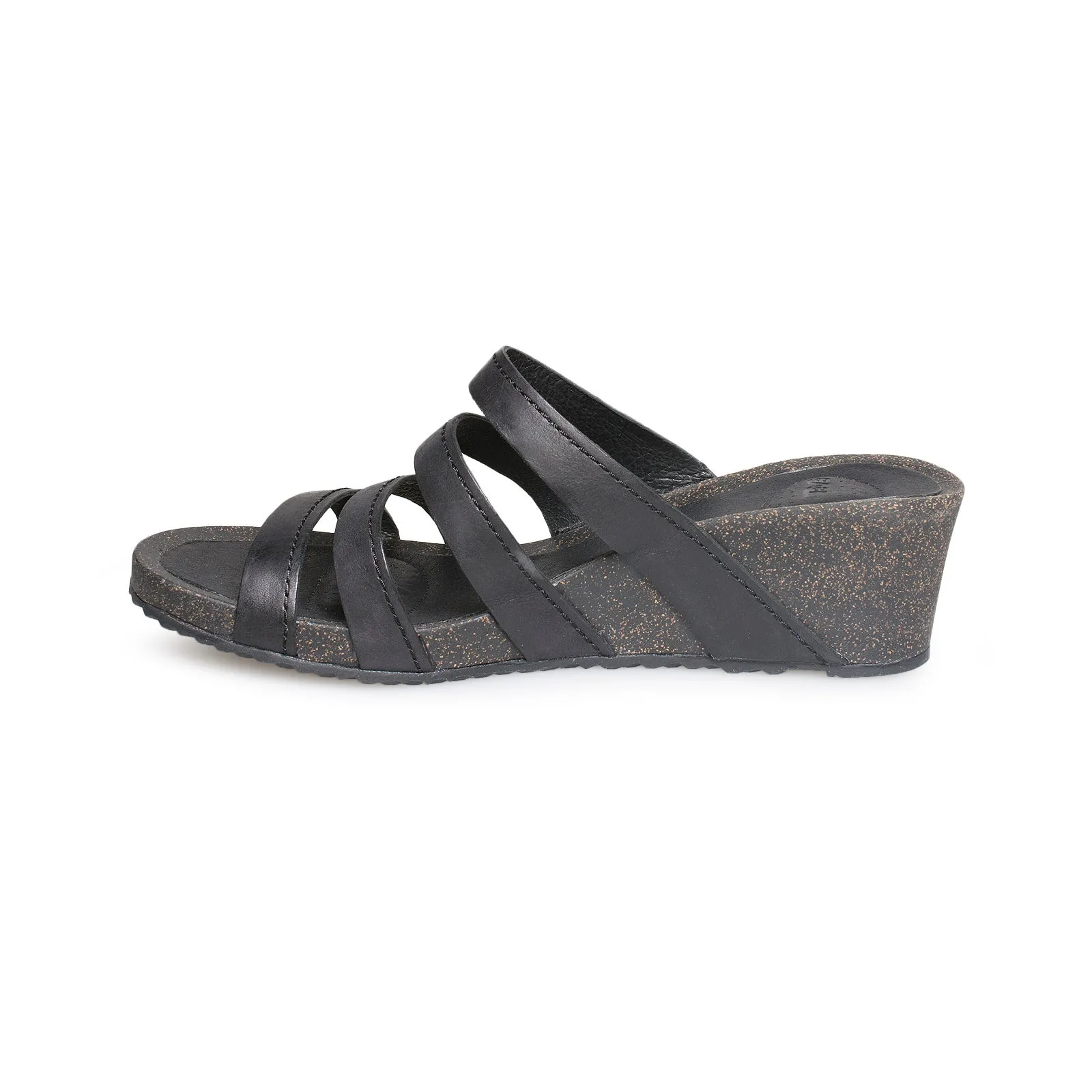 Teva Ysidro Slide Wedge Black Sandals - Women's