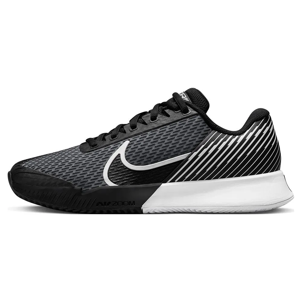 Women's Air Zoom Vapor Pro 2 Clay Tennis Shoes Black and White