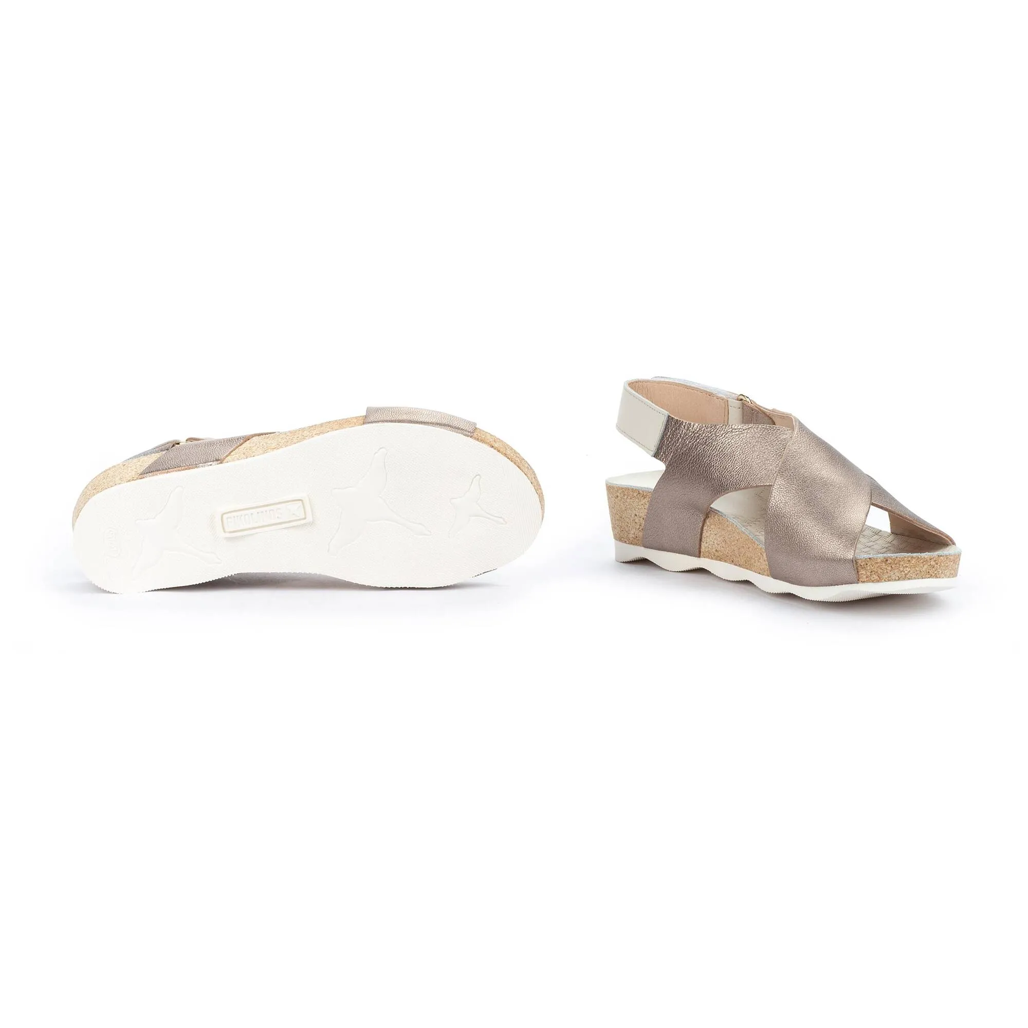 WOMEN'S PIKOLINOS MAHON CROSS - STRAPPED SANDAL | STONE